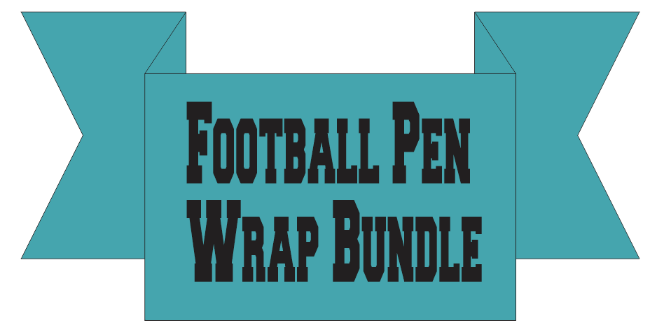 Football Pen Wrap BUNDLE choose your quantity